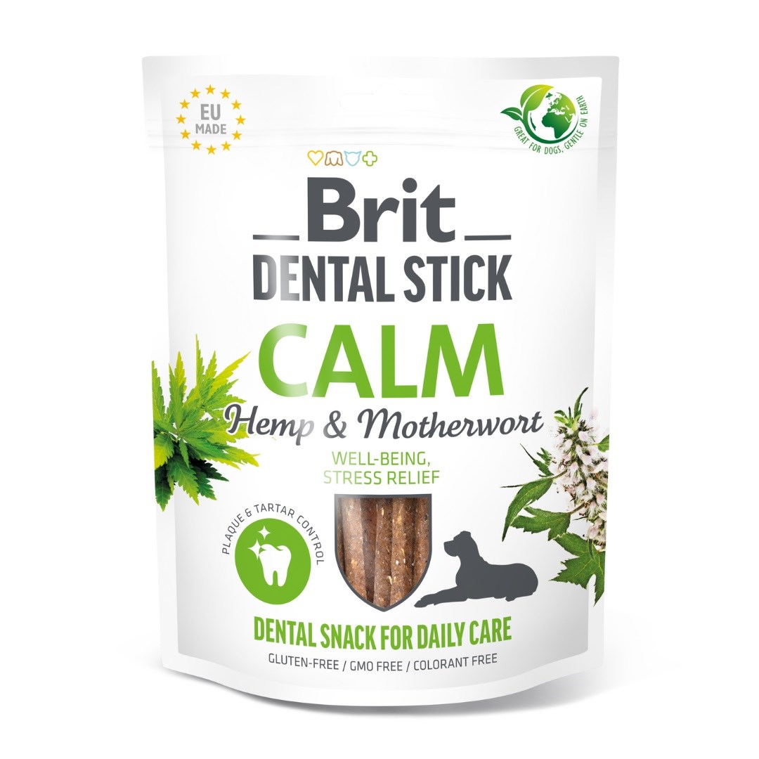 Brit dental stick calm su kanapėmis, 251g