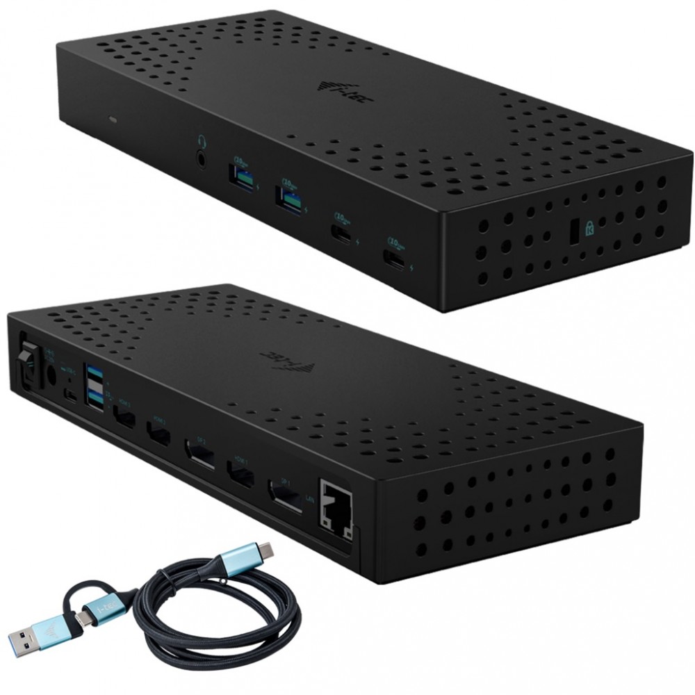 Usb šakotuvas i-tec catriple4kdockpd2