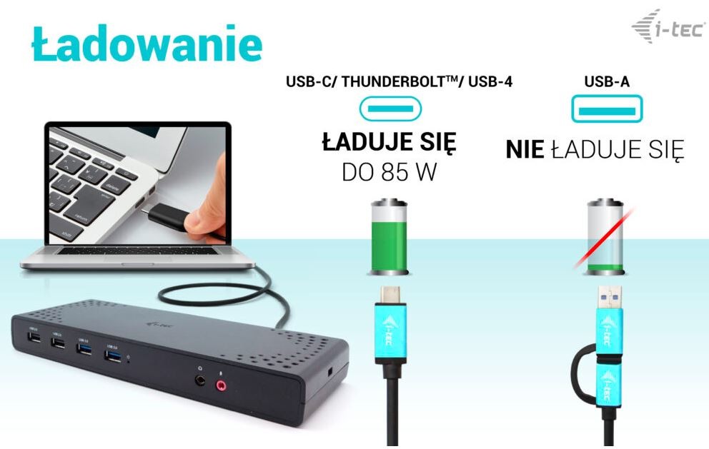 I-tec dokovací stanice usb 3.0 / usb-c / thunderbolt / 2x usb 3.0 / 4x usb 2.0 / 2x hdmi / lan / maitinimo tiekimas 100 w