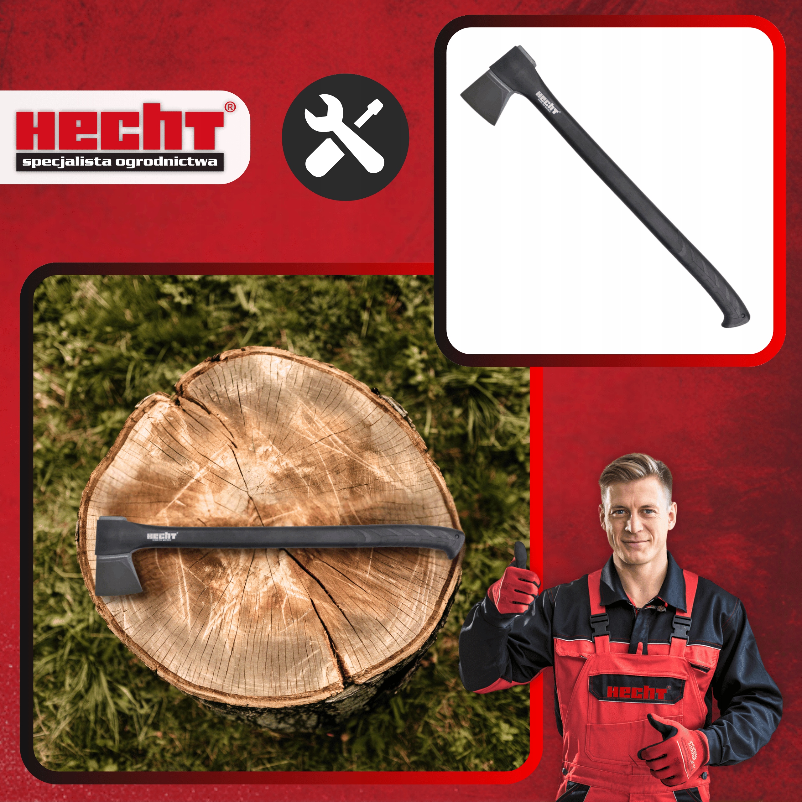HECHT 901550 skaldymo kirvis, 70cm