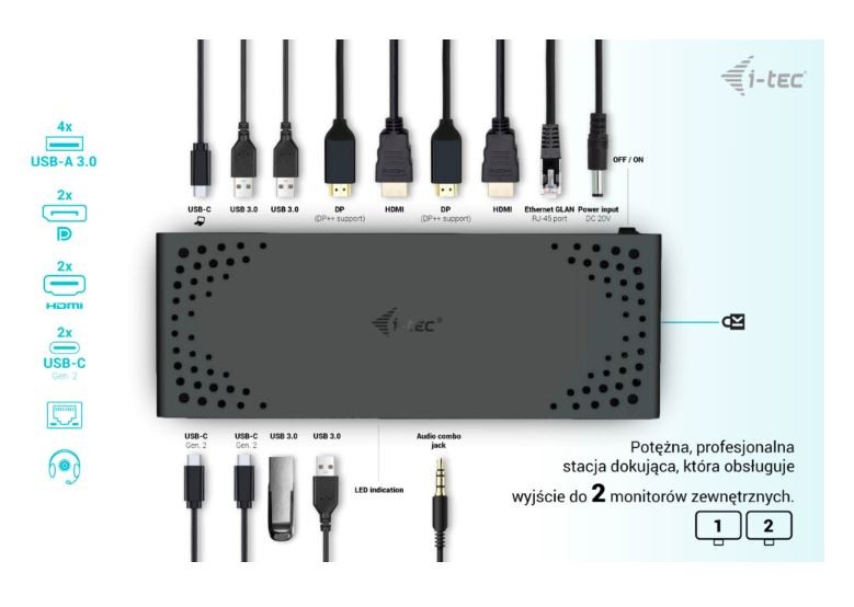 Doko stotelė i-tec cadua4kdockpdl2