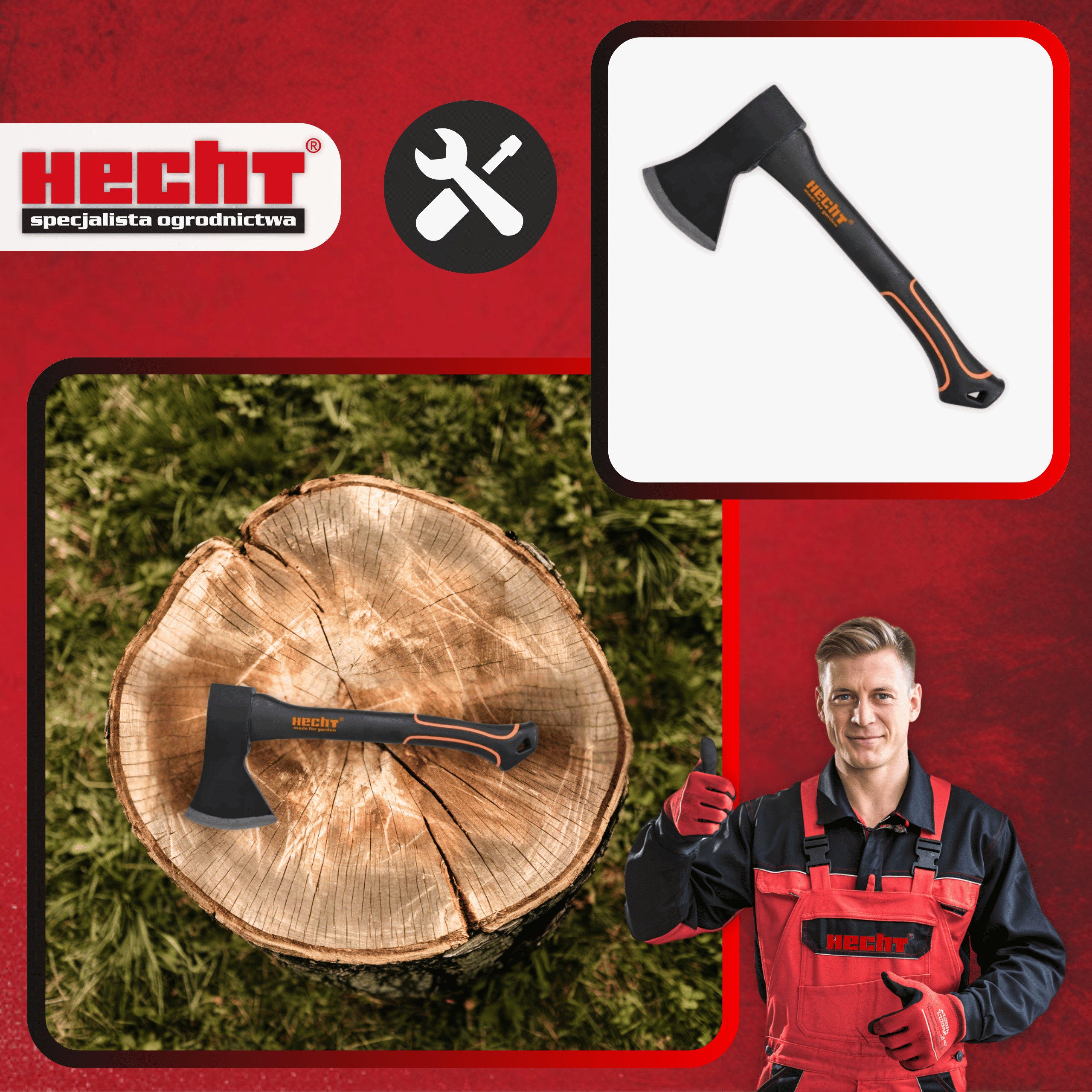 HECHT 900600 universalus kirvis, 30cm