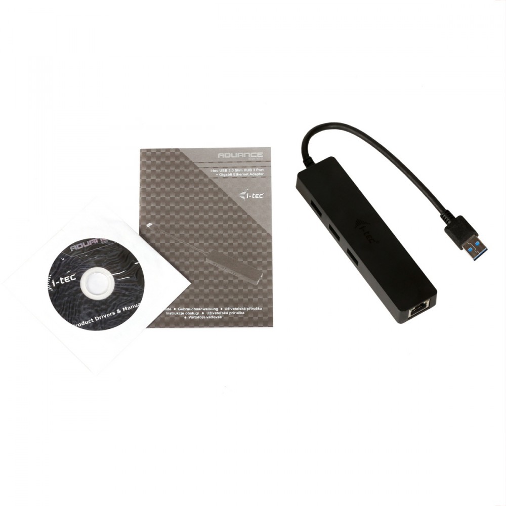 I-tec usb 3.0 metal hub 3 port with gigabit ethernet adapter