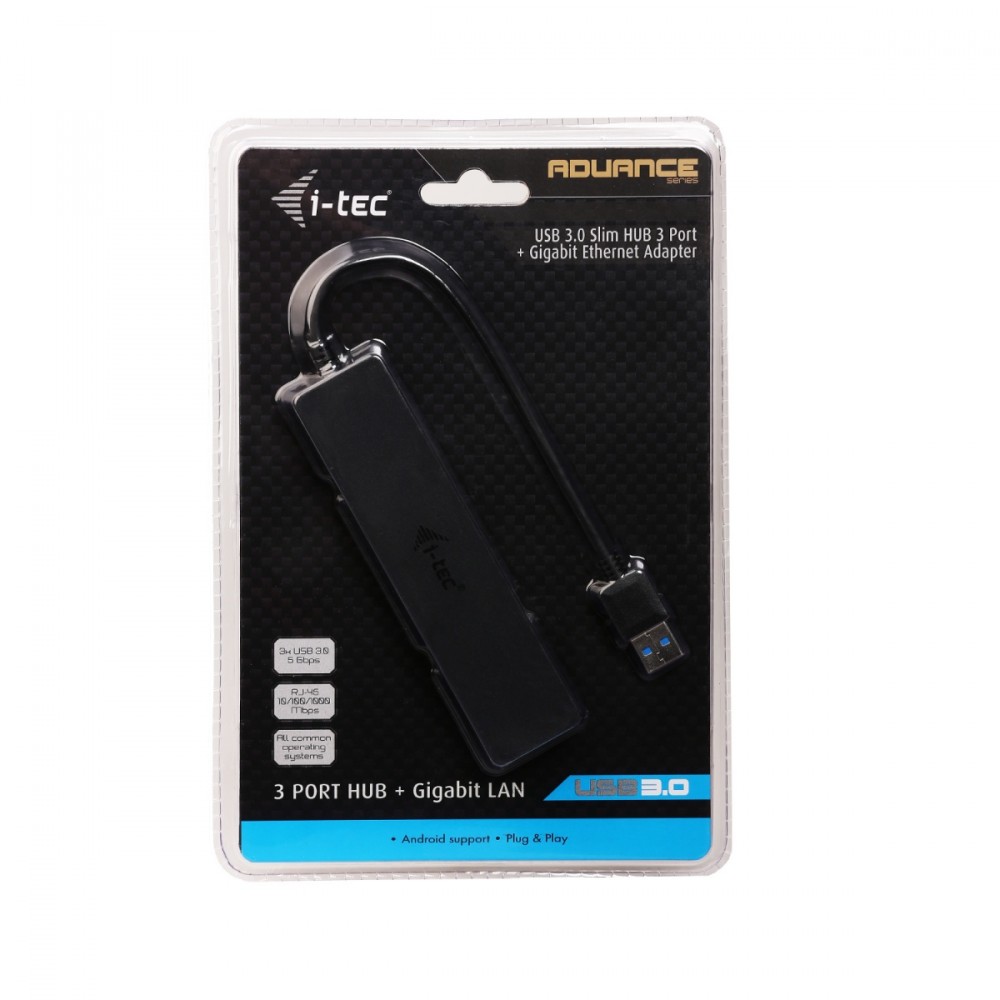 I-tec usb 3.0 metal hub 3 port with gigabit ethernet adapter