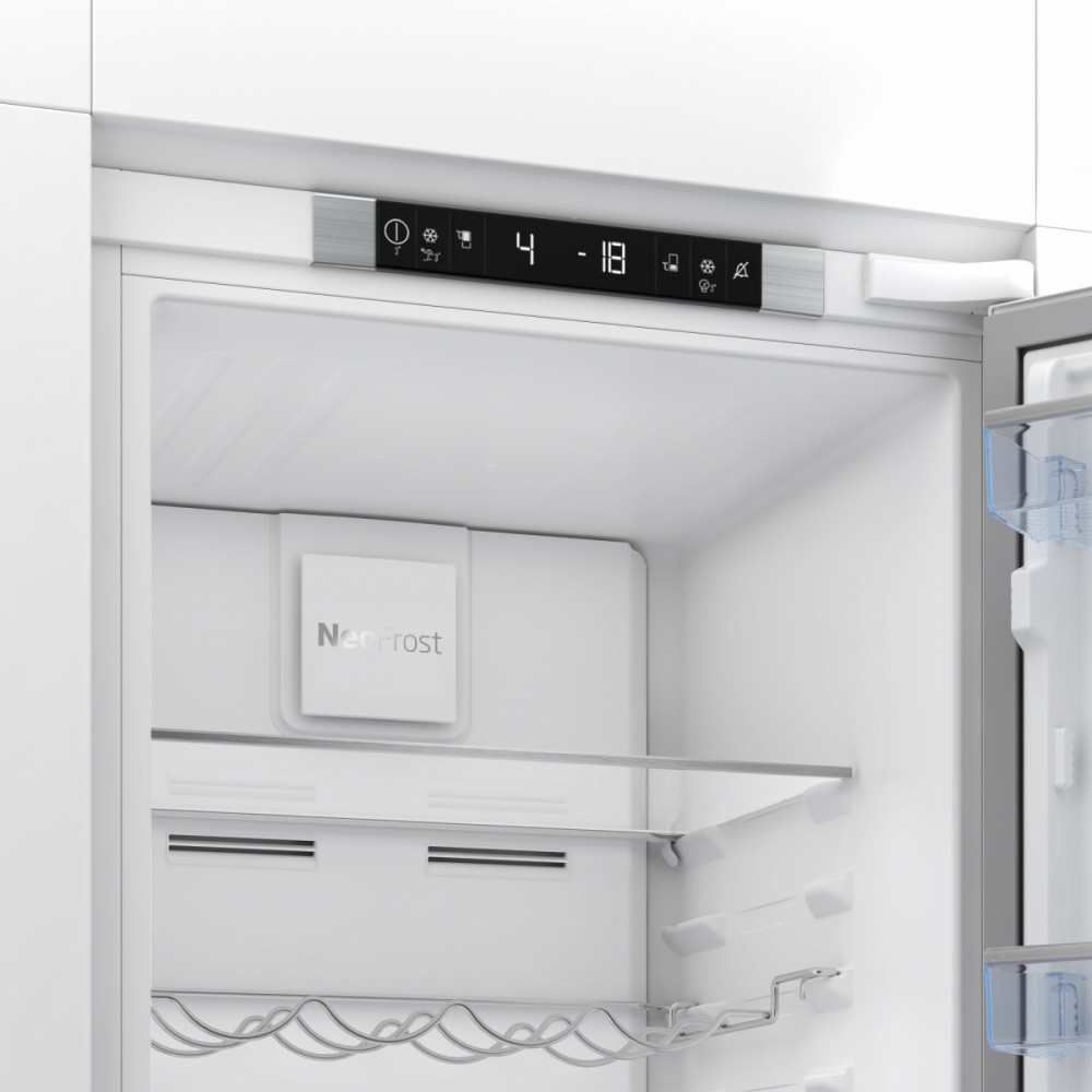 Įmontuojamas, Šaldytuvas su šaldikliu apačioje, Įmontuojamas šaldytuvas Beko BCNA306E42SN, Automatinis atitirpinimas