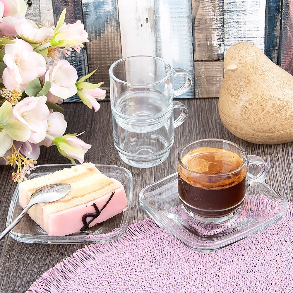 Puodeliai su lėkštelėmis 75 ml