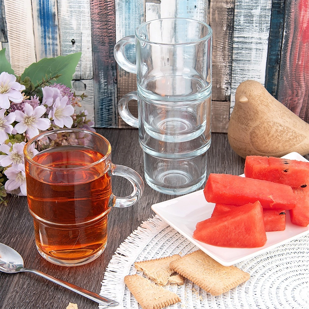 Stiklinės su rankena 350 ml, 6 vnt.