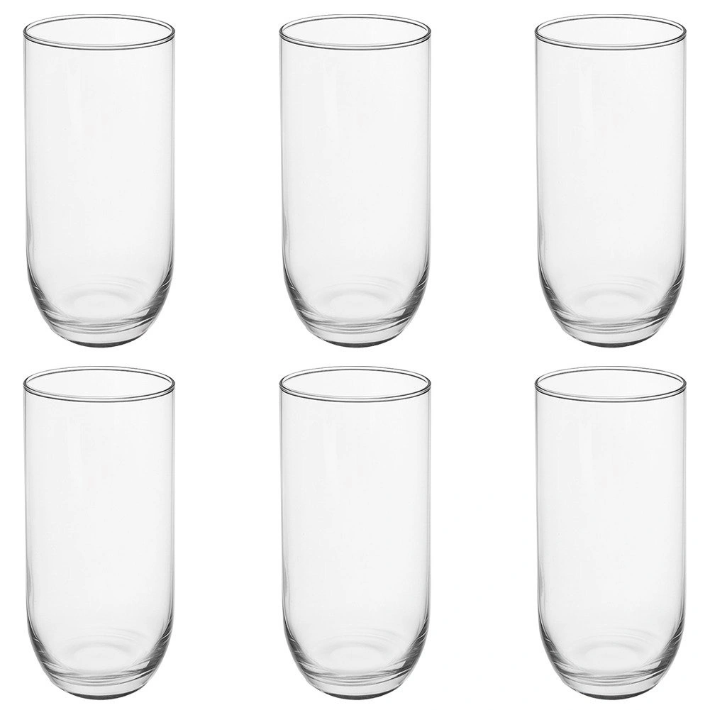 Stiklinės 400 ml, skaidrios, 7 × 7 × 14,5 cm, 6 vnt. 2