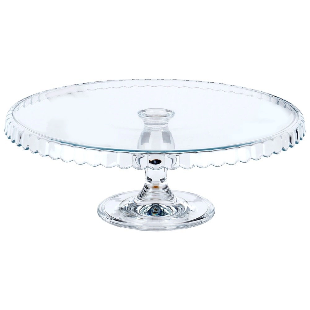 Stiklinis tortų stovas su kojele 32 cm 2
