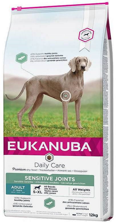 Eukanuba daily care sensitive joints visų veislių suaugusiems šunims, 12 kg