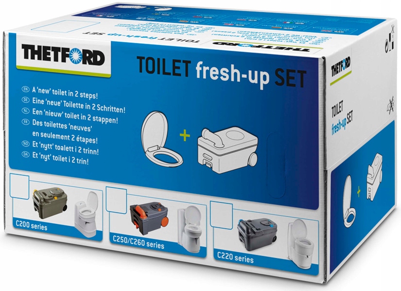 THETFORD FRESH UP SET KLOZETO KASETĖS REMONTO RINKINYS SU SKLENDE C200
