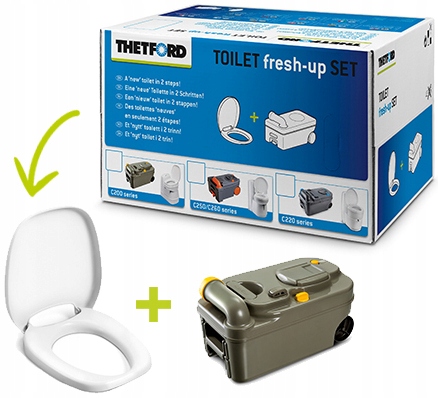 THETFORD FRESH UP SET KLOZETO KASETĖS REMONTO RINKINYS SU SKLENDE C200