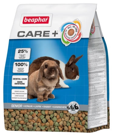 Maistas vyresnio amžiaus triušiams beaphar care+, 1,5 kg