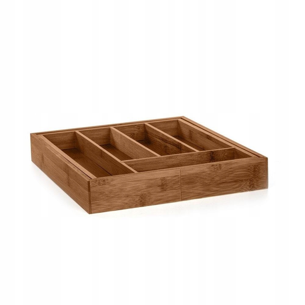 Excellent Houseware Prailginamas stalo įrankių dėklas, bambukas