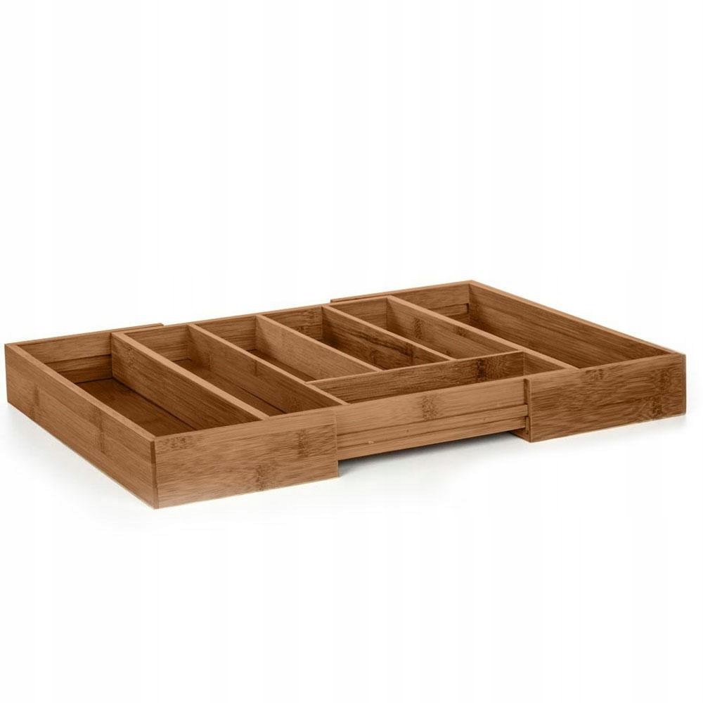 Excellent Houseware Prailginamas stalo įrankių dėklas, bambukas