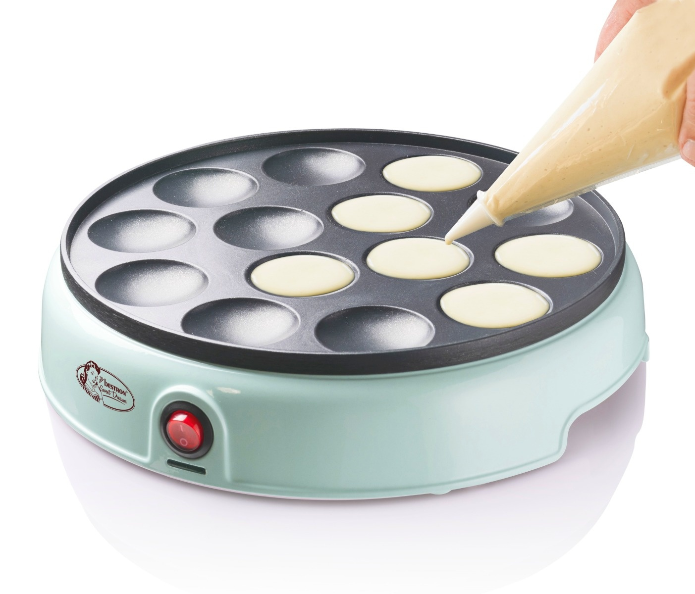 Bestron poffertjes maker retro stiliaus, mini