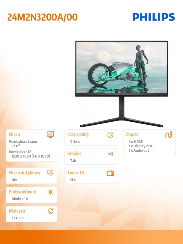 Monitorius philips 24m2n3200a/00, 24