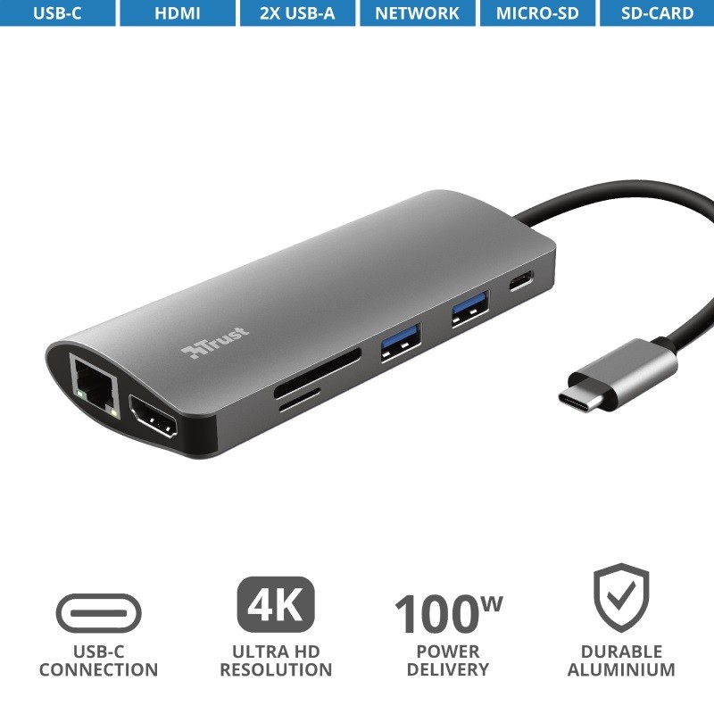 Trust dalyx 7-in-1 usb-c