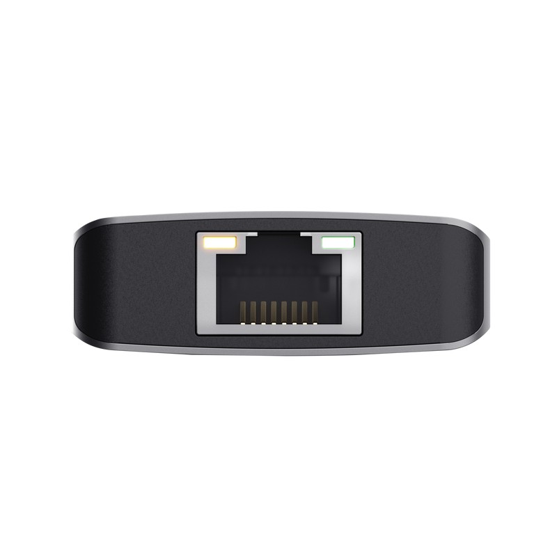 Trust dalyx usb type-c 1000 mbit/s sidabrinis adapteris, 6 jungtys
