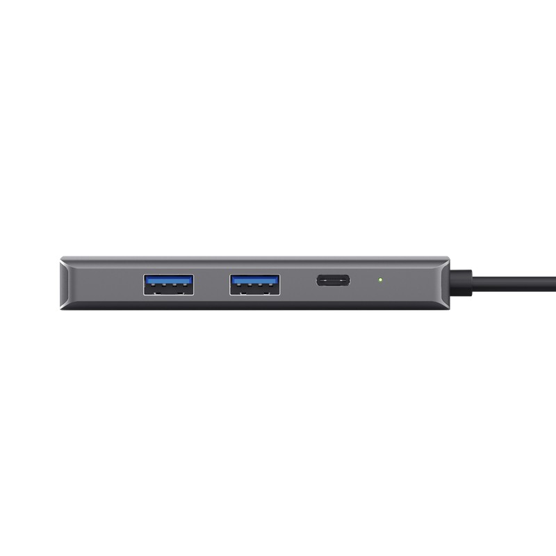 Trust dalyx usb type-c 1000 mbit/s sidabrinis adapteris, 6 jungtys