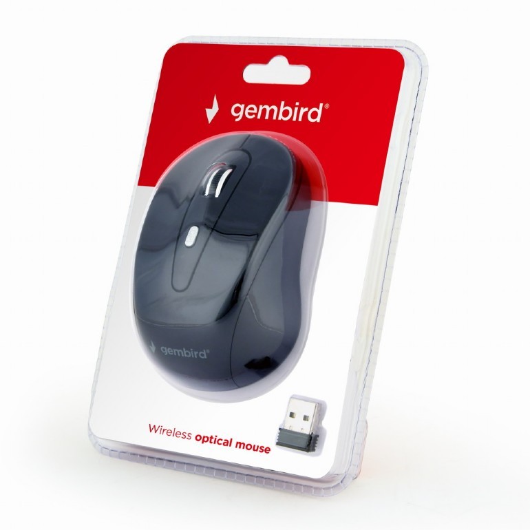Belaidė pelė gembird musw-6b-01, juoda