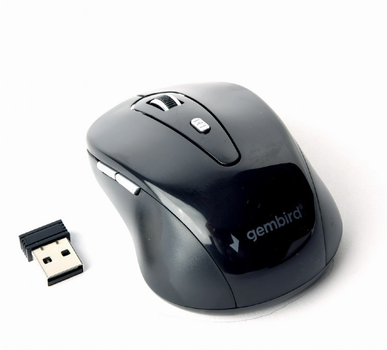 Belaidė pelė gembird musw-6b-01, juoda