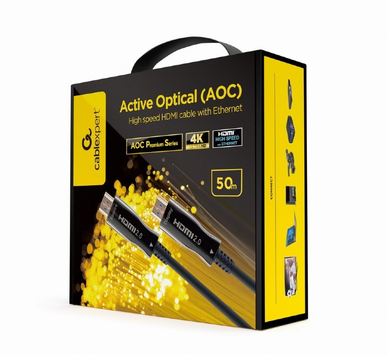 Hdmi laidas gembird ccbp-hdmi-aoc-50m-02, hdmi, 50 m