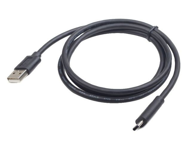 Kompiuterio laidas kabelis gembird usb 2.0 ac am-cm, 1,8 m, juodas