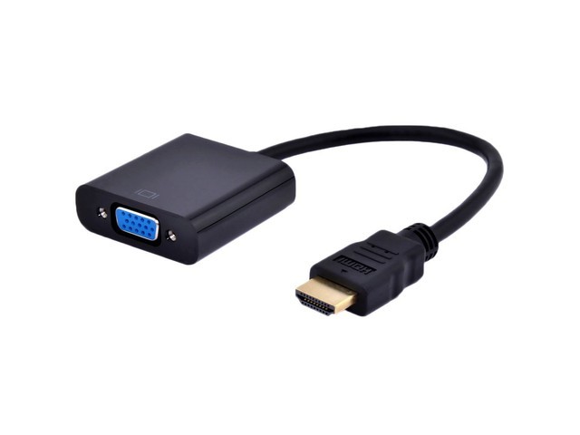 Sąsajos pereiga gembird hdmi-a(m) ->vga (f), on cable, juodas
