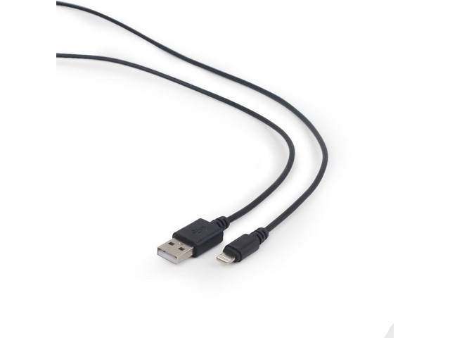 Kompiuterio laidas kabelis gembird usb data sync and charging lightning cable, 2m, black