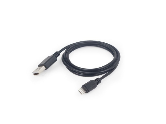 Kompiuterio laidas kabelis gembird usb data sync and charging lightning cable, 2m, black