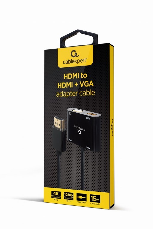 Gembird hdmi male to hdmi female + vga f