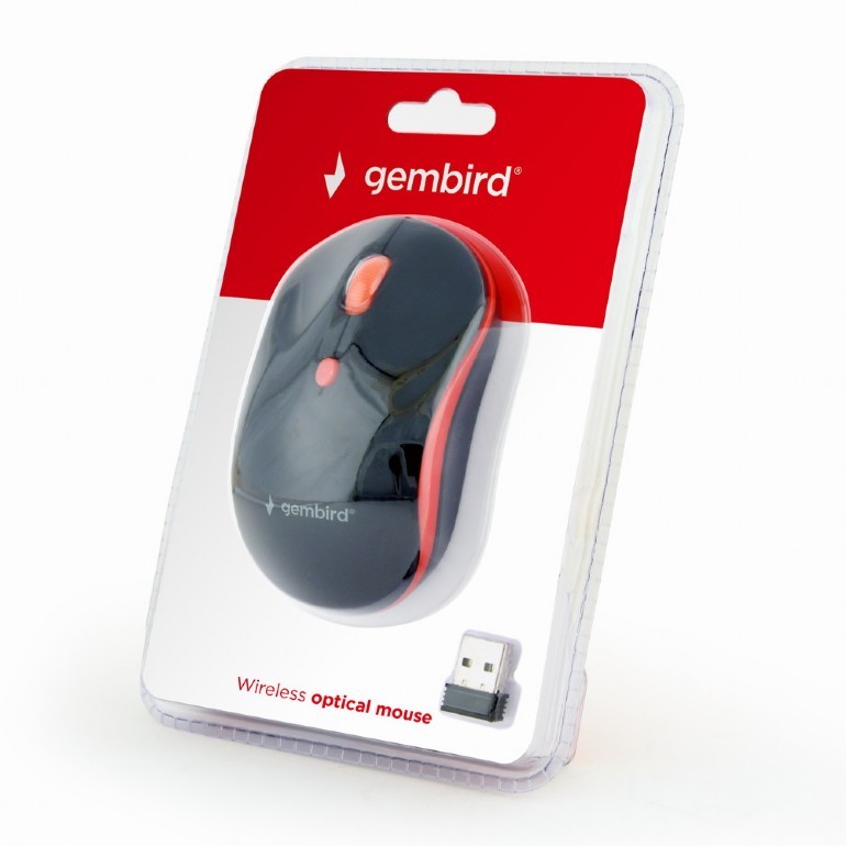 Belaidė pelė gembird musw-4b-03-r, raudona/juoda