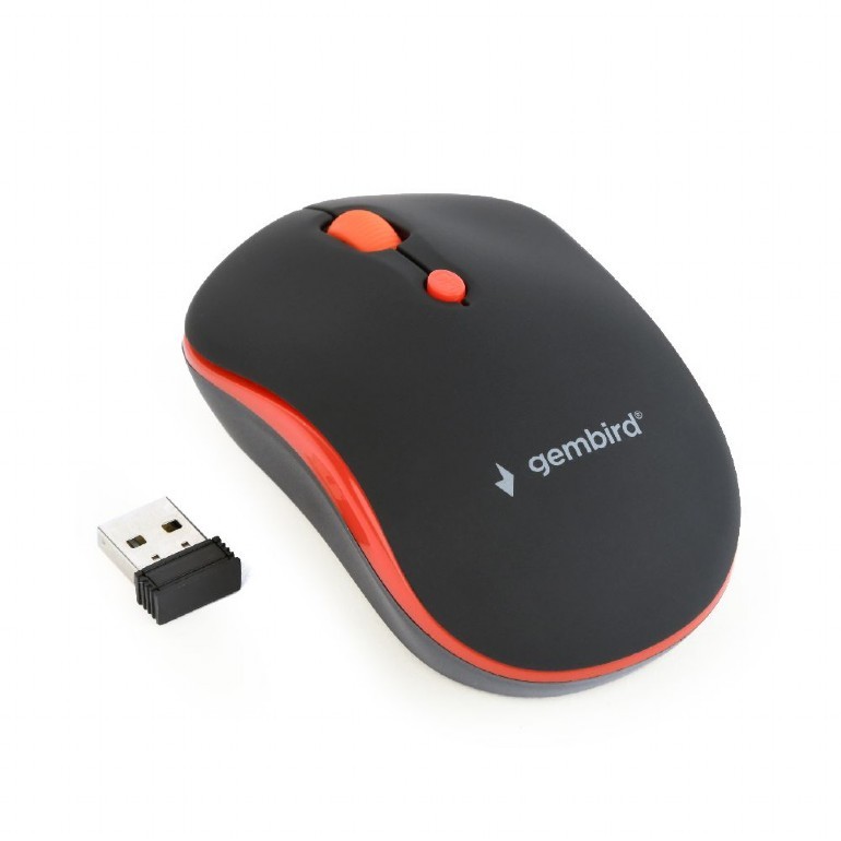 Belaidė pelė gembird musw-4b-03-r, raudona/juoda
