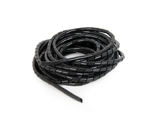Kompiuterio laidas spiral wrapping band, 10m, black, 12mm