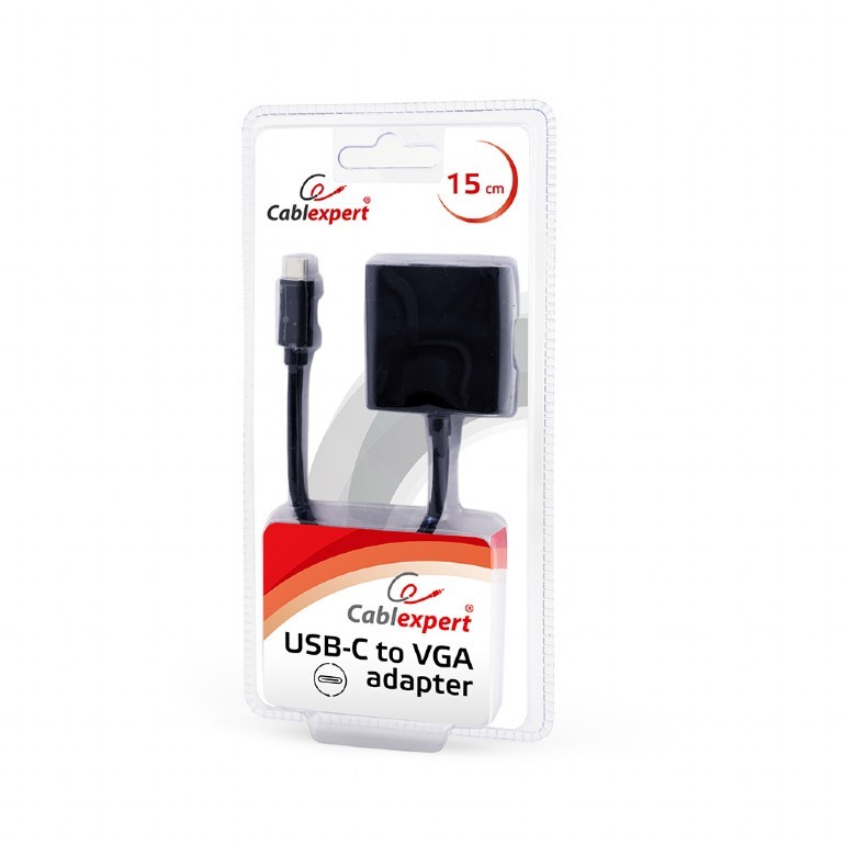 Tinklo laidas gembird ab-cm-vgaf-01, usb-c/vga, 0.15 m
