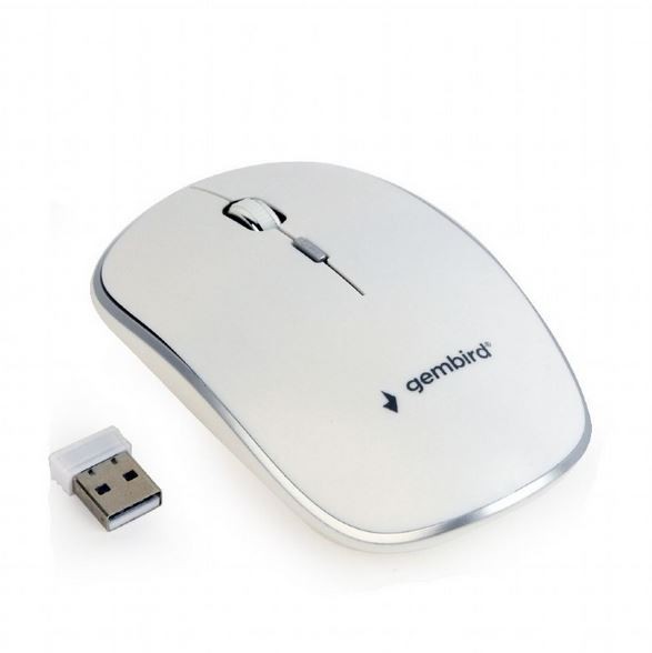 Belaidė pelė gembird musw-4b-01-w, balta