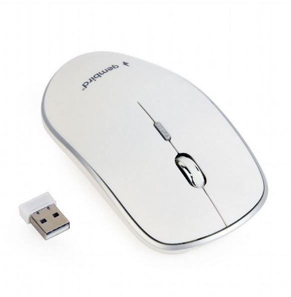 Belaidė pelė gembird musw-4b-01-w, balta