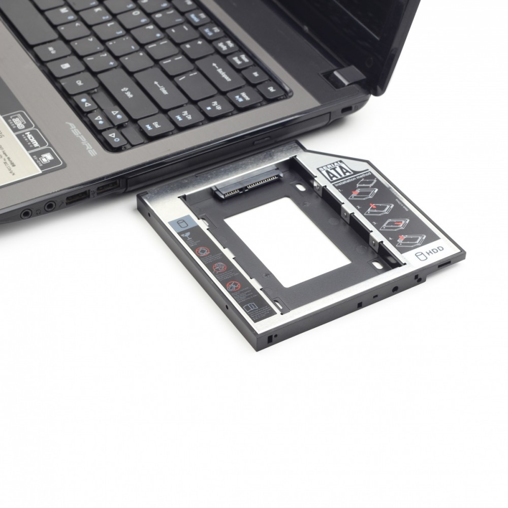 Gembird slim mounting frame for 2,5'' drive to 5.25'' bay