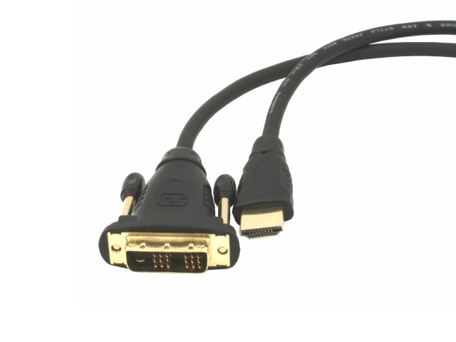 Hdmi laidas monitoriaus kabelis gembird hdmi/dvi-dm (18+1,) 1.8m