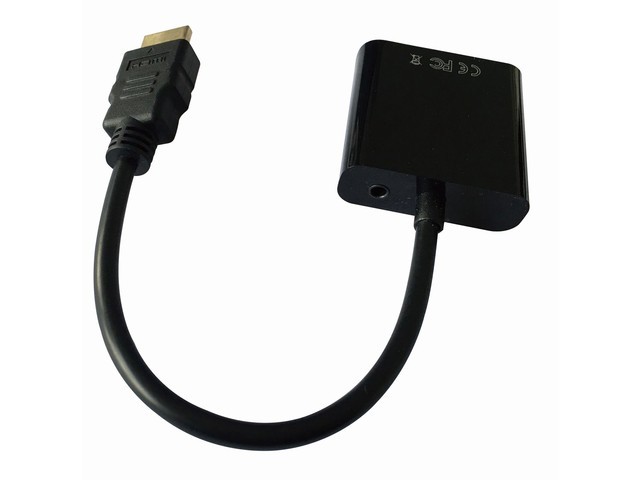 Gembird adapter hdmi-a(m) ->vga (f) + audio, on cable, black