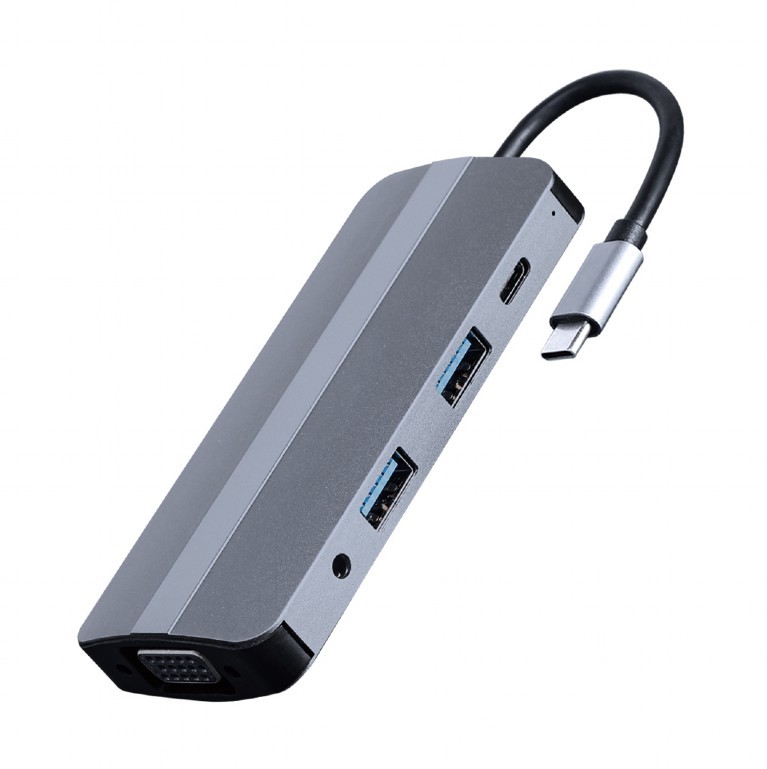 Gembird usb type-c 8-in-1 silver