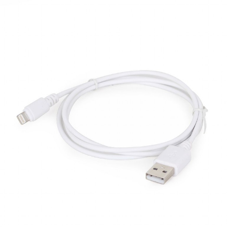 Maitinimo laidas gembird cc-usb2-amlm-2m-w, usb-a/lightning, 2 m