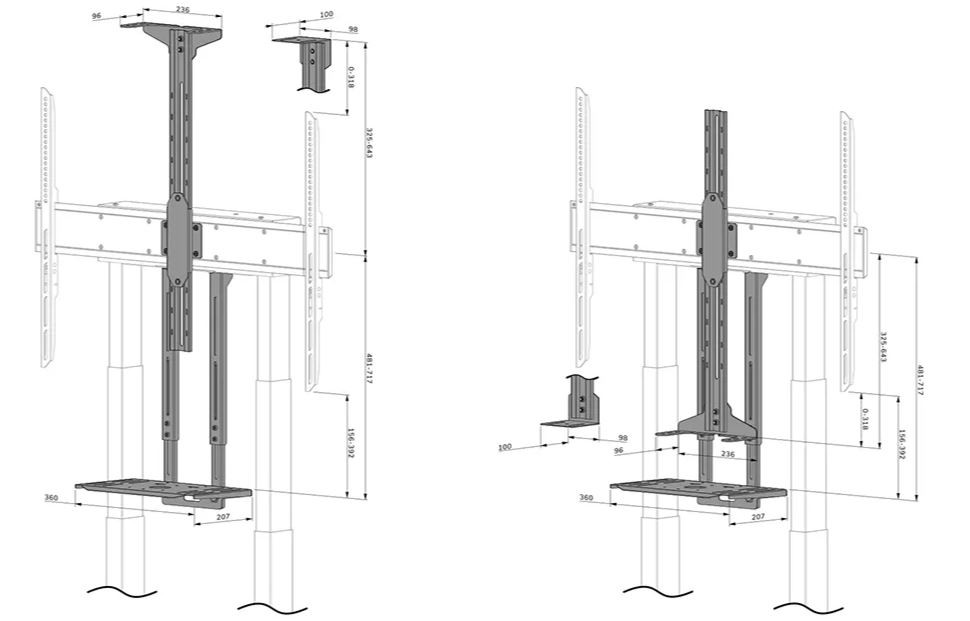 Monitoriaus laikiklis monitor acc videobar mult. kit/afl-875bl1 neomounts