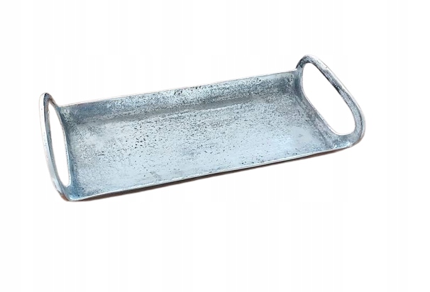 Dekoratyvinis padėklas su rankenomis metalinis 40x18cm