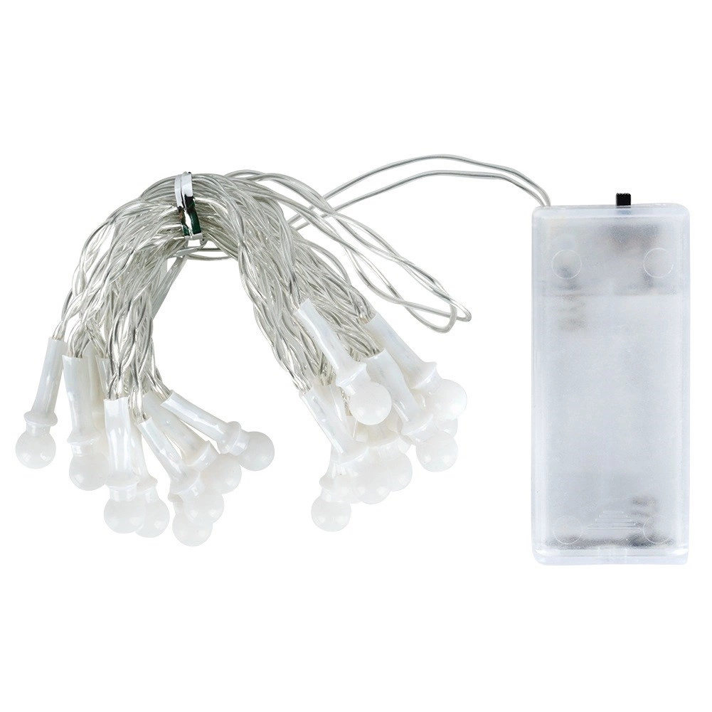 Kalėdinė LED girlianda, maitinama baterijomis, 20 LED, balta, 200 cm 3