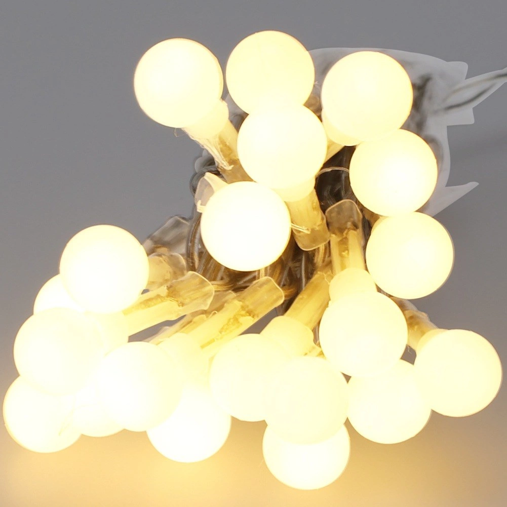 Kalėdinė LED girlianda, maitinama baterijomis, 20 LED, balta, 200 cm