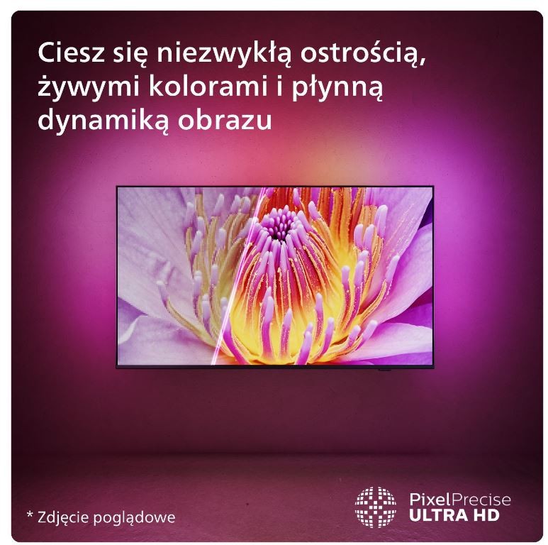 55 colių LED televizorius su Ambilight sistema