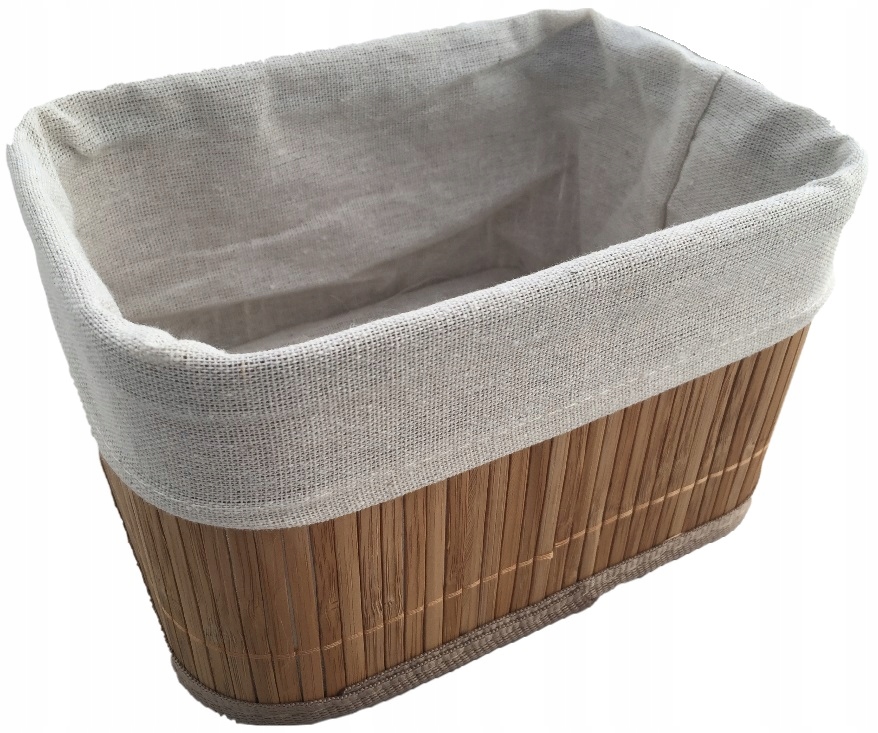 BAMBUSAS KASETĖ ORGANIZATORIUS SU MATERIALU BRONZAS Matmenys 20x14,5x12 cm
