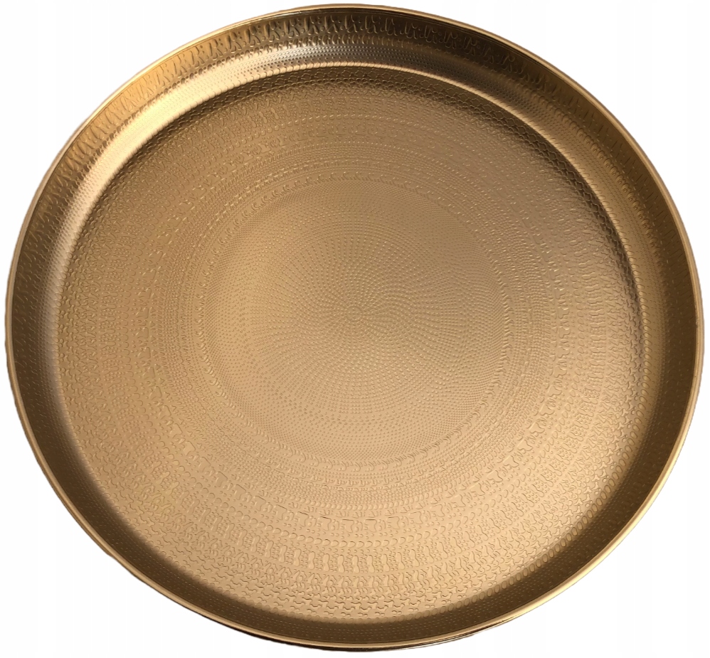 AUKSINIS DEKORATYVINIS METALINIS PADĖKLAS DEKORACIJOMS 32 CM